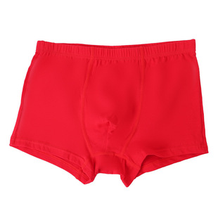 Children's red underwear pure cotton children's birth year solid color underwear light board solid color boys and girls red shorts