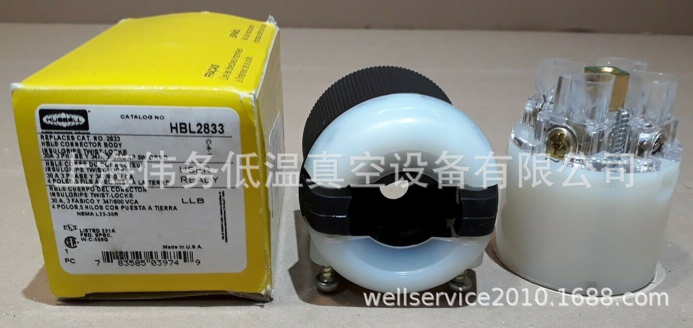 HUBBELL HBL2833 30A 3-P 347/600V AC, 4-Pole 5-Wire L23-30R