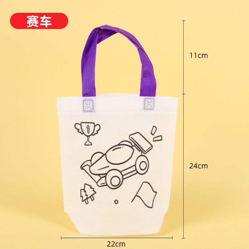 Bolso de graffiti de pintura de bricolaje hecho a mano para niños