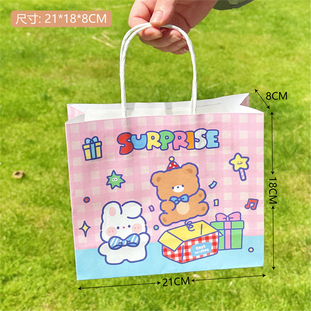 Bolso de regalo de dibujos animados lindo original bolso del día del niño embalaje de cumpleaños bolsa de papel pastelería bolsa de postre al por mayor