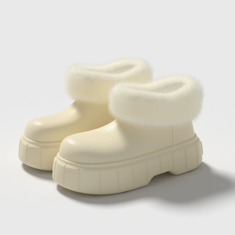 Зимние сапоги, женская зимняя Домашняя и верхняя одежда, непромокаемая хлопчатобумажная обувь, цельные легкие теплые резиновые сапоги на флисовой подкладке, домашние хлопковые сапоги на толстой подошве