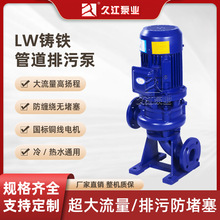 LW立式无堵塞排污泵 铸铁防爆杂质耐磨干式安装工业污泥污水泵