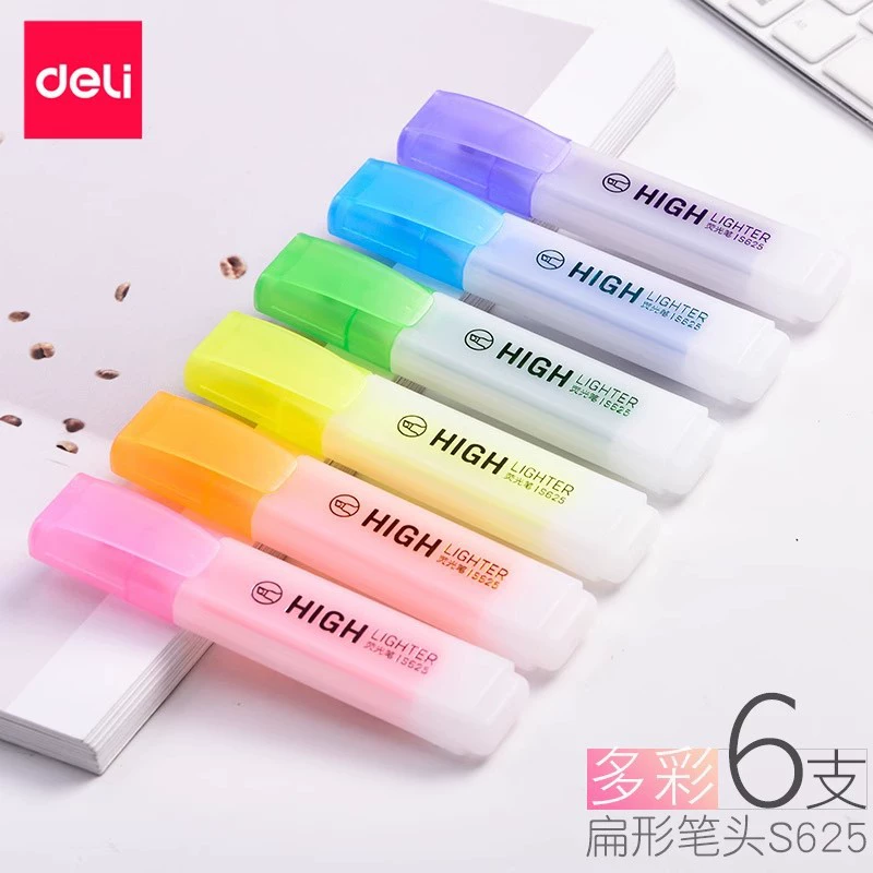 Существенная маркеры: одноцветный Deli s625 highlighter, маркер для заметок, цветной пишущий карандаш