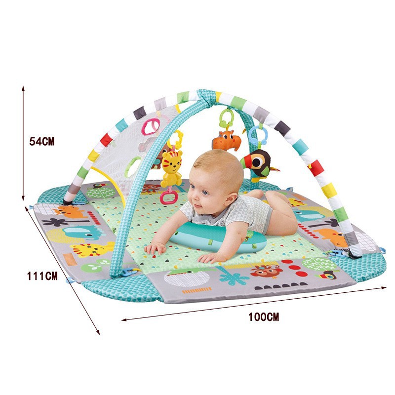 Cinco en uno música de rastreo juego Mat multifuncional educación temprana educación fitness rack bebé juguete bola piscina gateando mat