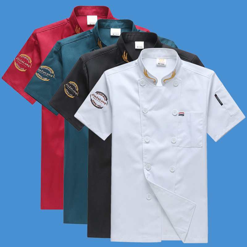 Catering Chef Work Clothes Men's Short-sleeved Summer Thin Hotel Restaurant Canteen Kitchen Women's Clothing Customized Long-sleeved