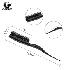 Cross-border hot sales three-row comb style brush hair goat hair curly tip tail comb fluffy bun head comb beauty comb