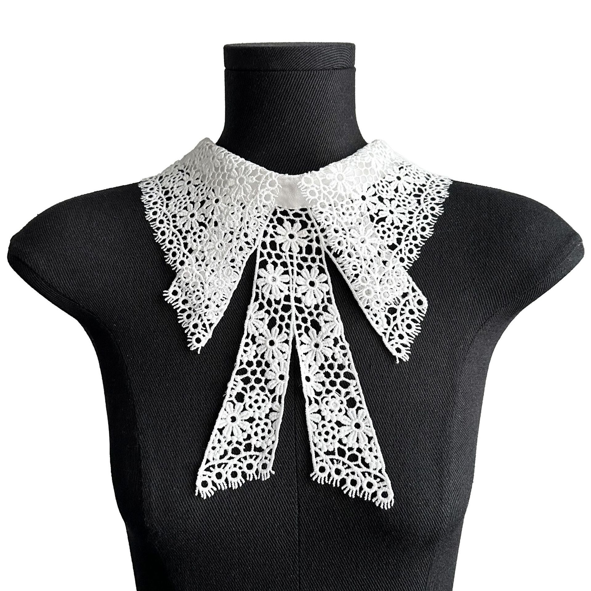 AliExpress Amazon Venta caliente de encaje hueco chal falso collar arco decorativo vestido camisa a juego image 13