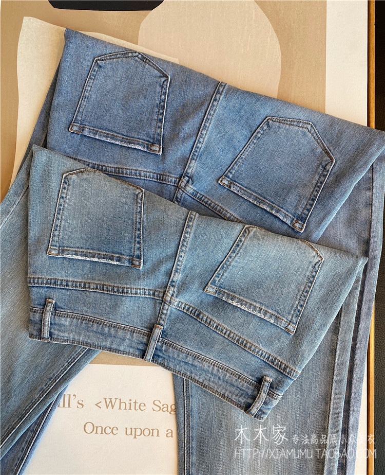 Shopkeeper's quality is highly recommended! 60 tencel + acetate fiber ~ Ultra-thin in summer! A woman in high-waisted, petite nine-inch jeans pic 11