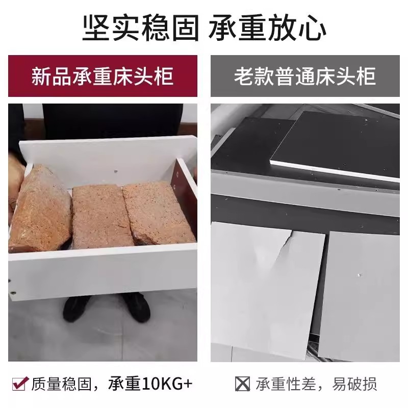 Mesa de cabecera simple y moderna dormitorio simple pequeño armario de almacenamiento de la cama blanca estante red mini armario