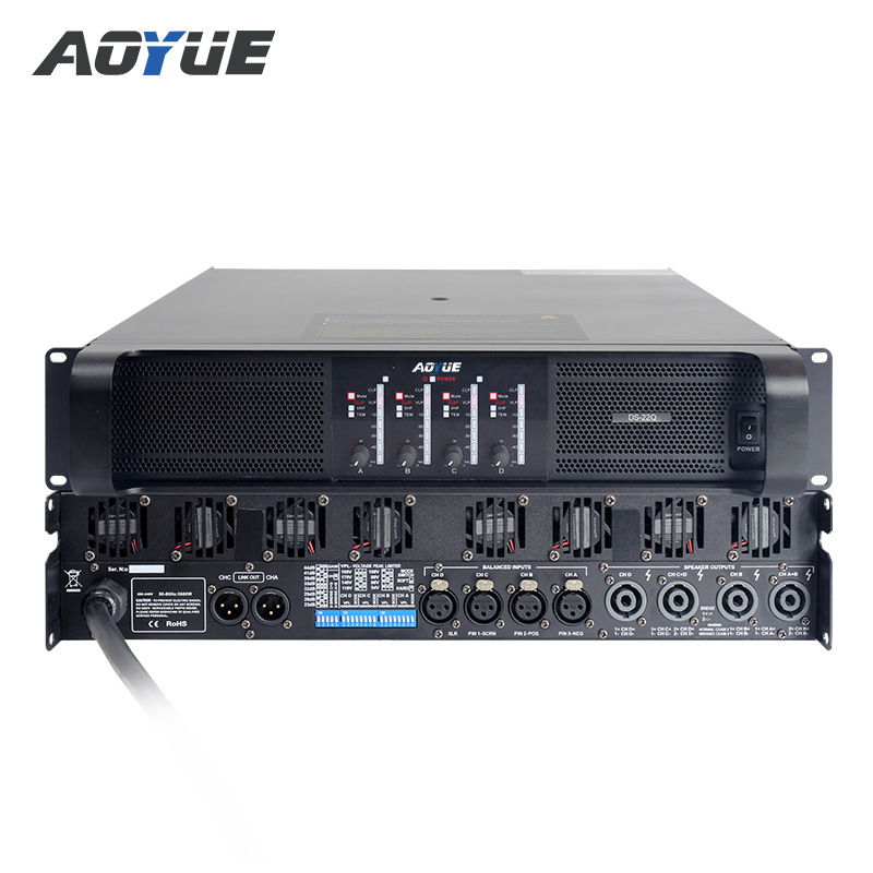 22000Q amplificador de potencia profesional de etapa trasera pura de alta potencia de cuatro canales amplificador de subwoofer pesado importado