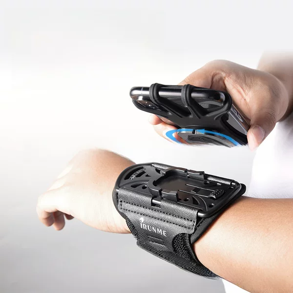 Source Supplies Detachable Rotating Wrist Bag, Outdoor Running and Cycling Wristband, Takeaway Driving Wearable Mobile Phone Wrist Bag