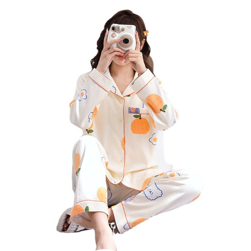 Хлопковый осенний пижамный комплект для кормления, кардиган после родов