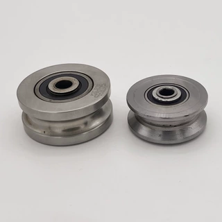 定制滚轮轴承滑轮单列双列U型槽V型槽带槽非标滑轨工程机械专用