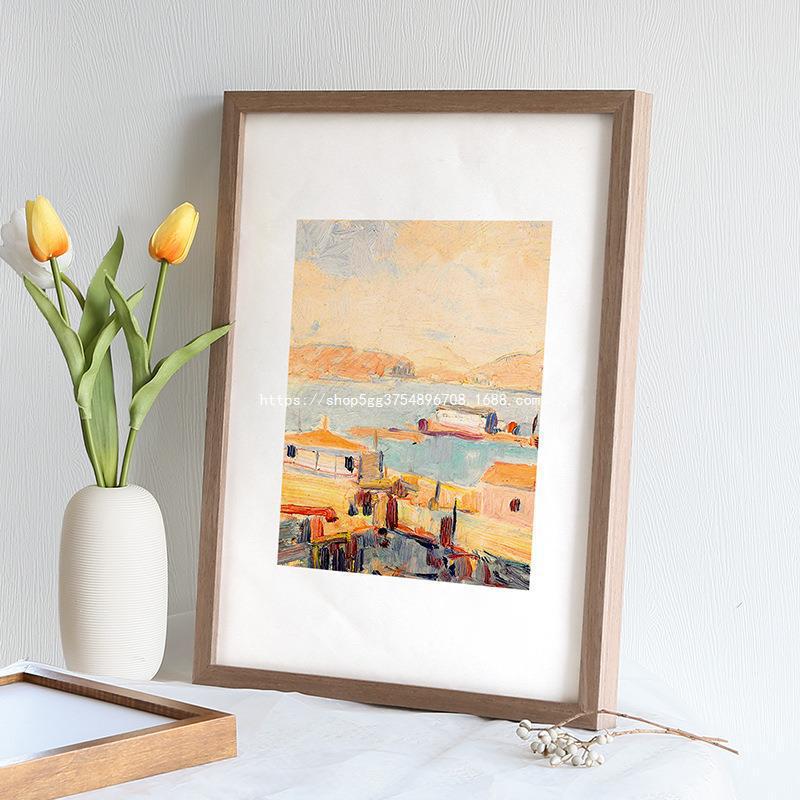 简约实木画框挂墙尺寸现代相框 装裱拼图框开