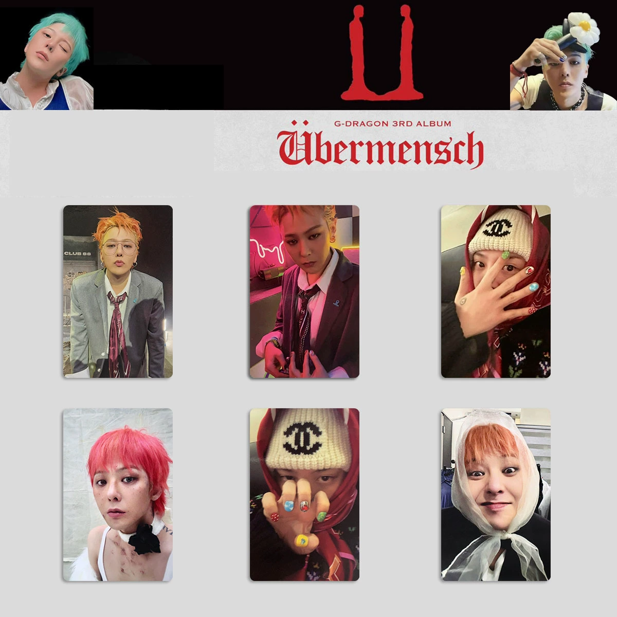 Картa периферийного набора G-Dragon Ubermensch, карточка альбома, везучая карта GDRAGON, карточка выставки, POWER