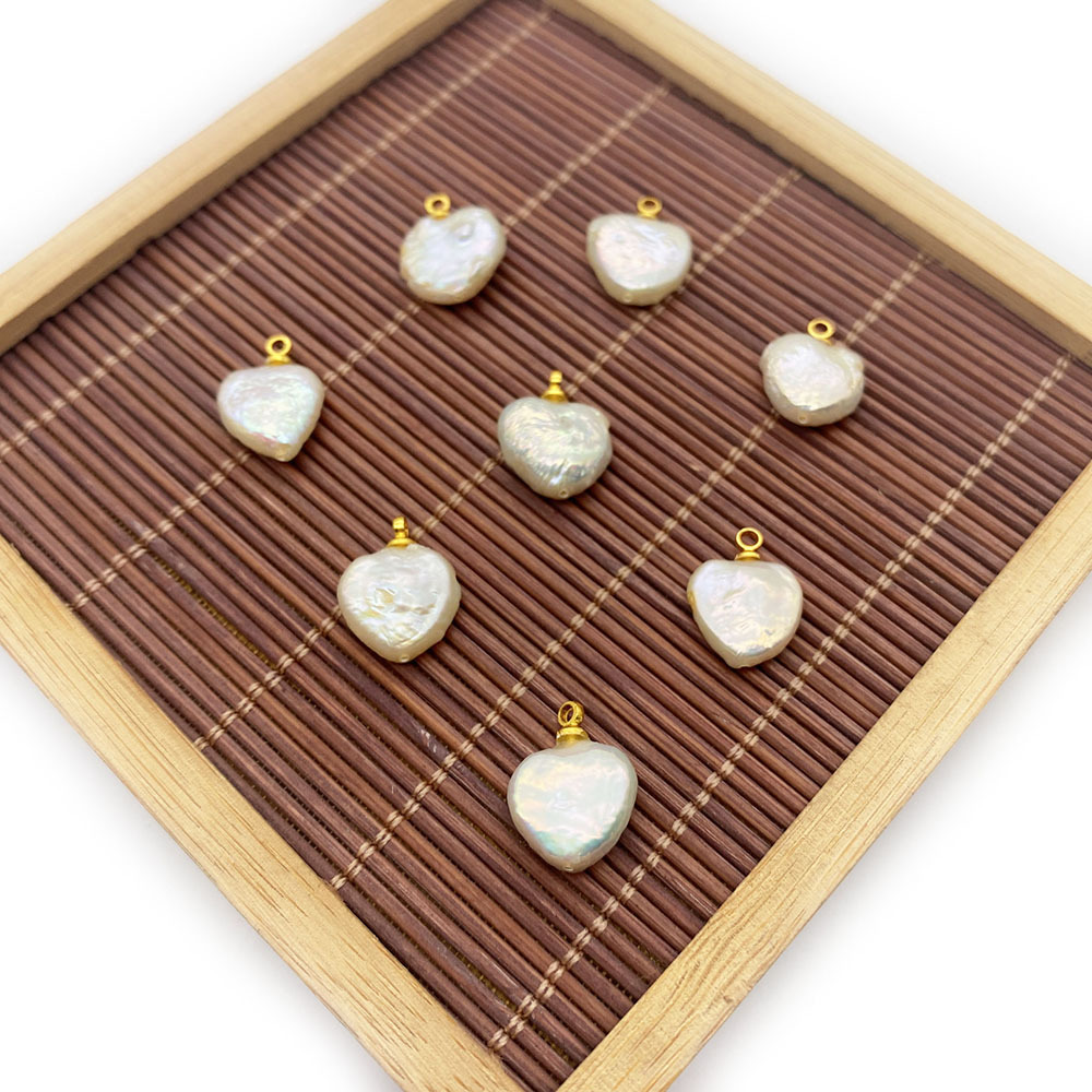 2g Weight Pendant Jewelry Making Type 1 Piece Freshwater Pearl Heart Shape Pendant