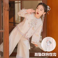 Полный костюм для девочек Hanfu весенний и летний древний стиль супер сказочный национальный ветер