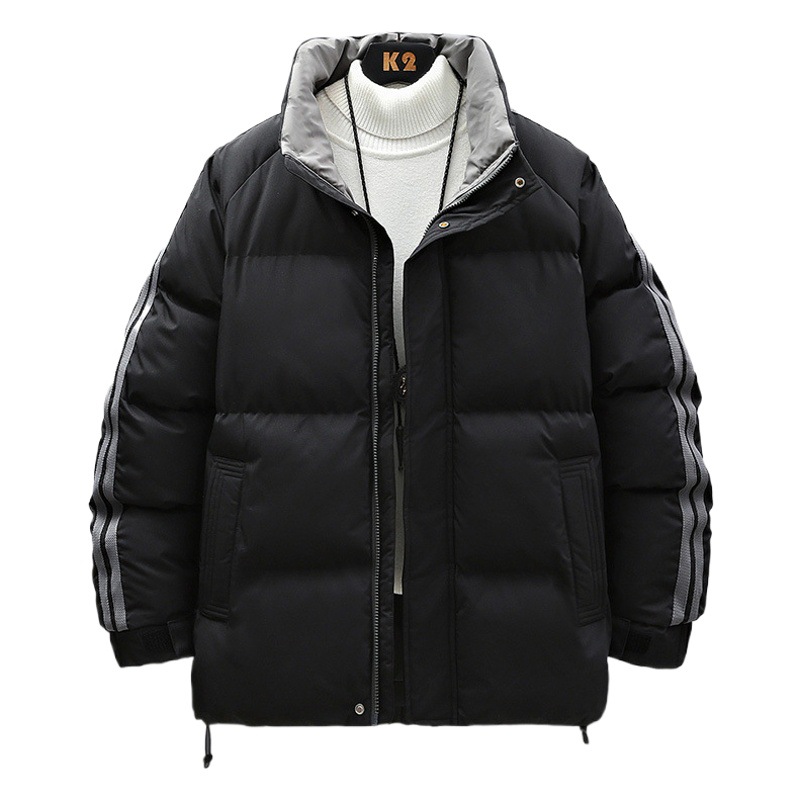 Abrigo acolchado de algodón para hombres 2023 Invierno Nuevo más el tamaño suelto engrosado Abrigo acolchado de algodón de moda collar de pie abajo abrigo de algodón