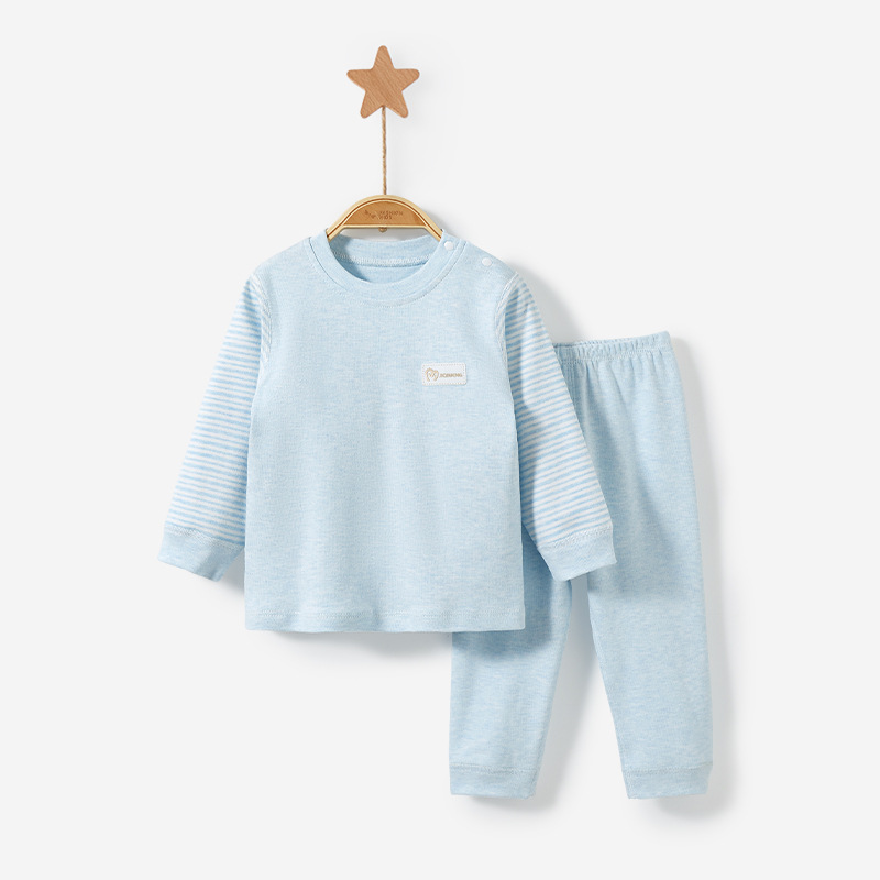 Conjunto de ropa interior de algodón para niños, para otoño e invierno, ropa interior fina para niños y niñas, conjunto para bebés.