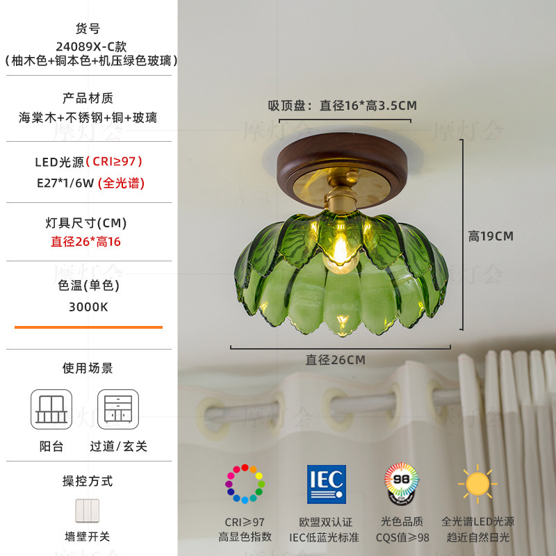 摩灯会 阳台灯 过道吸顶灯玄关走廊入户2025新款小尺寸衣帽间创意|undefined
