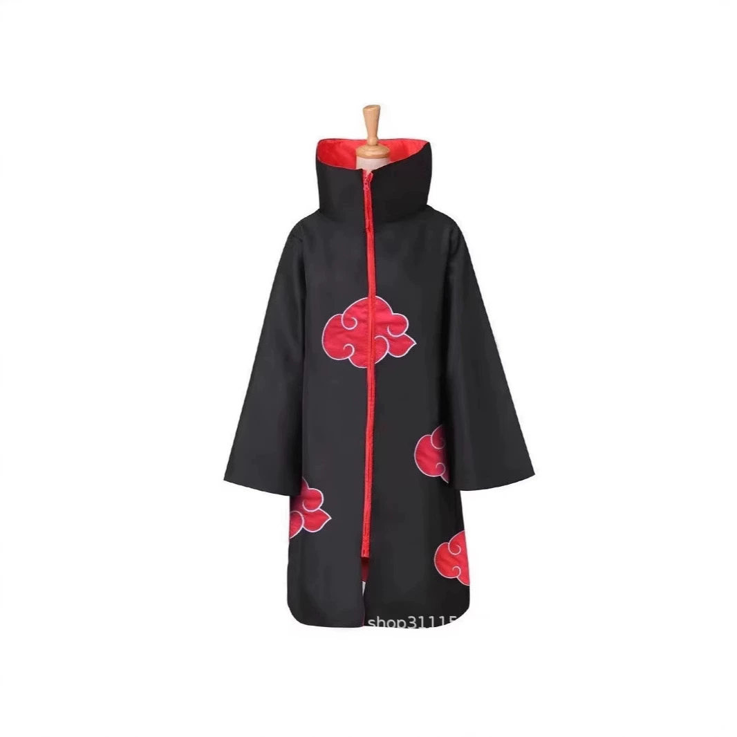 Плащ Акацуки для косплея Наруто, костюм Учиха Итачи, плащ с красными облаками, элемент красного облака
