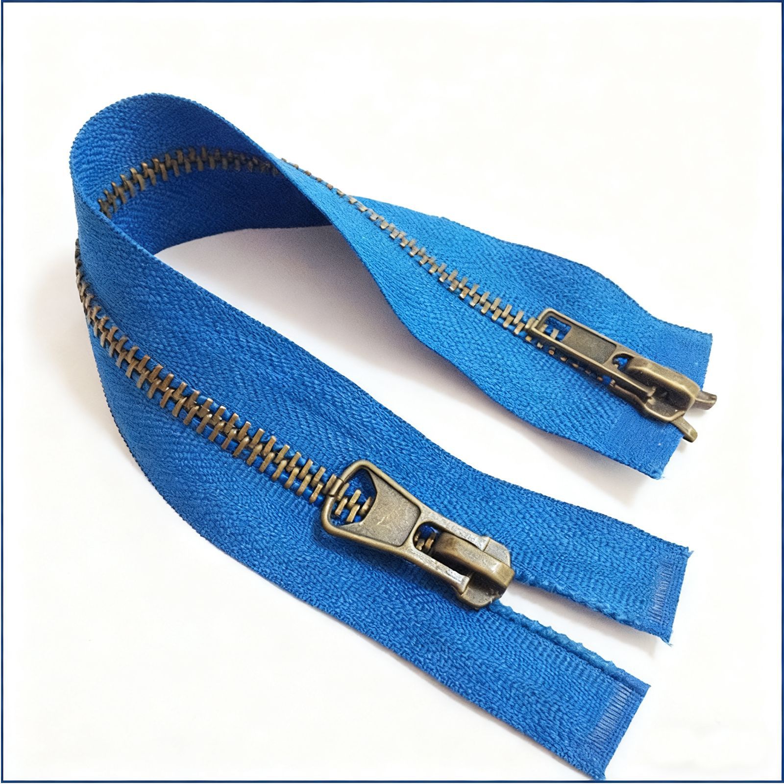 拉链厂家直销#5黄铜双拉头双开尾金属拉链 可搭配不同拉头