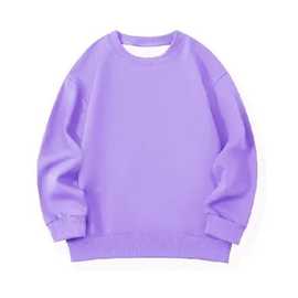 圆领卫衣男春秋2024新款纯色宽松硬挺长袖上衣男士无帽外套