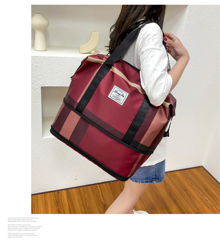 Wholesale Travel Bag Women's Fashion Shoulder Large Capacity Business Trip Short Distance Luggage Bag Gym Bag Portable Pending Storage Bag display picture 28