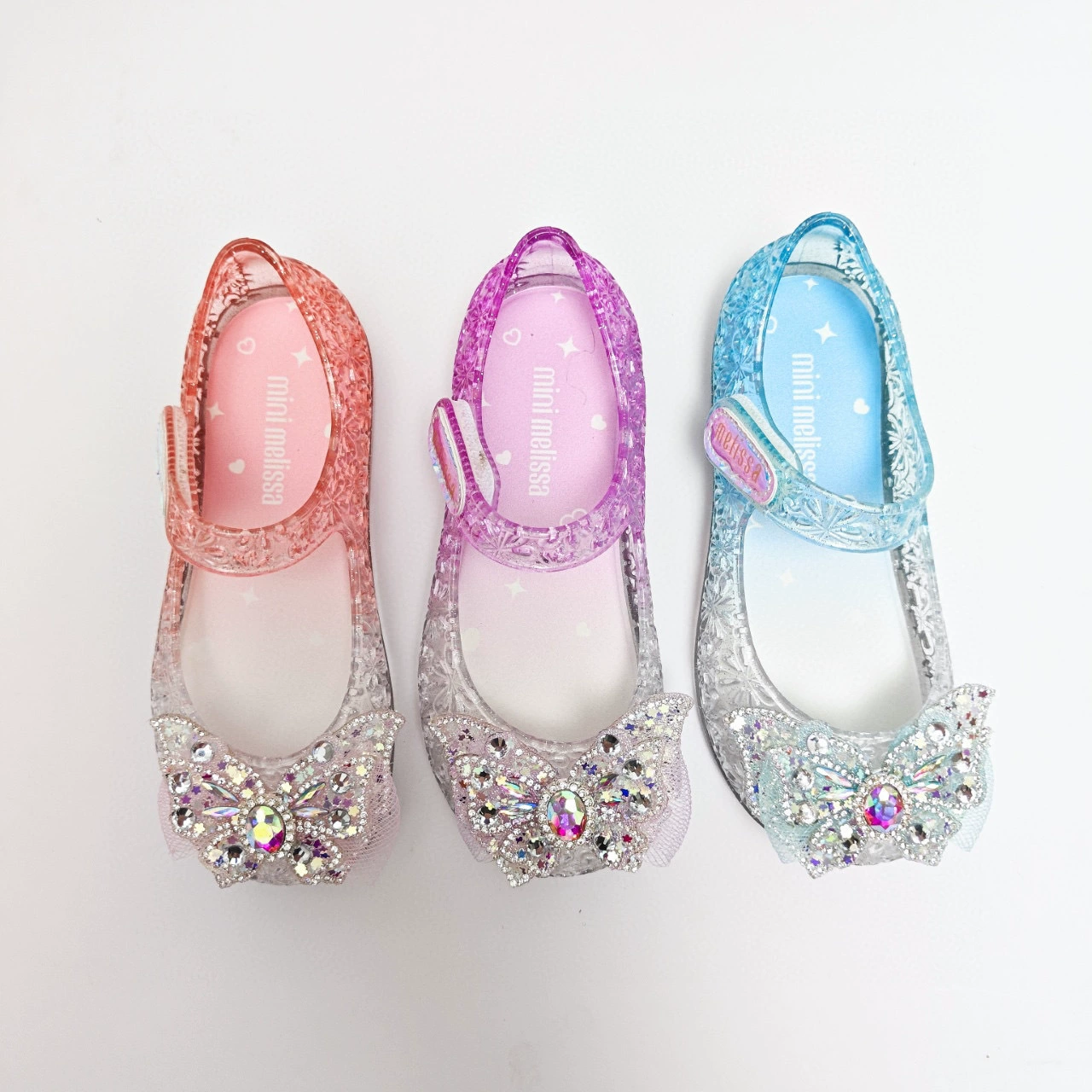 Детские прозрачные туфли Melissa, сандалии с бантом, пляжная обувь с вырезами, ароматная детская обувь, обувь для девочек с мигающим градиентом цвета