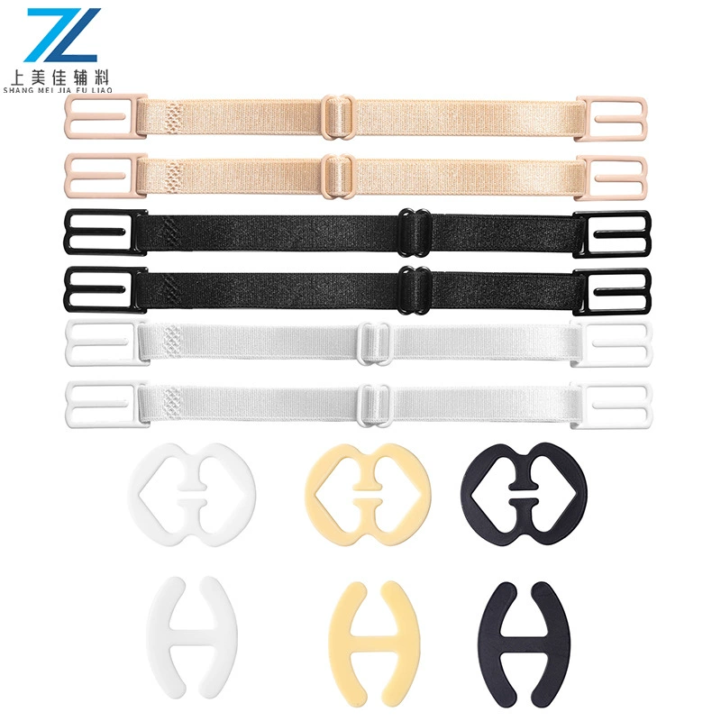 [Трансграничный комбинированный набор] 12pcs черно-белый бюстгальтер нескользящие пряжки 6 нижнего белья противоскользящие ремни 6 производителей