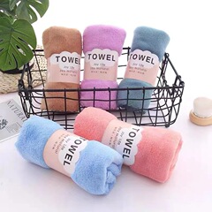 珊瑚絨毛巾吸水不掉毛成人家用洗臉干發巾5條裝柔軟速干不掉色