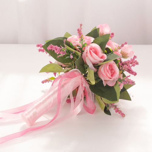 Korean-style bride wedding handbouquets bridesmaid artificial flowers fake flowers wedding celebration photography props bouquet plastic roses fake flowers