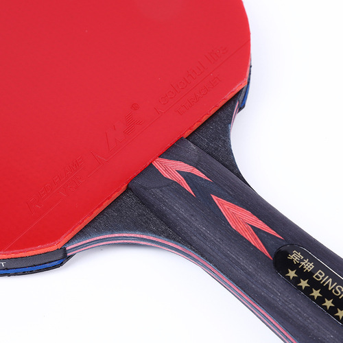 Five-star table tennis paddle, single table tennis racket, competitive level 5-star table tennis paddle, shake-hand grip, penhold grip table tennis racket, single paddle