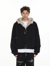 加厚帽外套潮男女棉衣棉袄冬季棉服美式毛领连座山雕cleanfit保暖