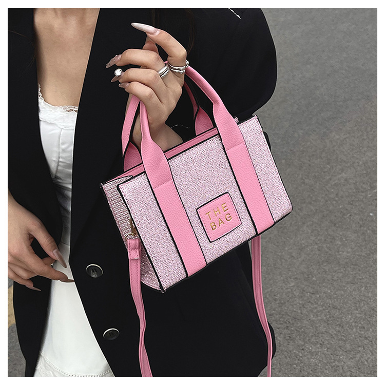 252g Weight Sewing Thread Fashion Element Zipper Closure Type Single Shoulder Strap, Double Handle Strap Type Shoulder Bag Bags Type Casual, Daily Occasion Pu Leather Material Color Block Pattern All Seasons Season Women's Gender Streetwear Style Square Shape Women's Pu Leather Color Block Streetwear Sewing Thread Square Zipper Shoulder Bag 1