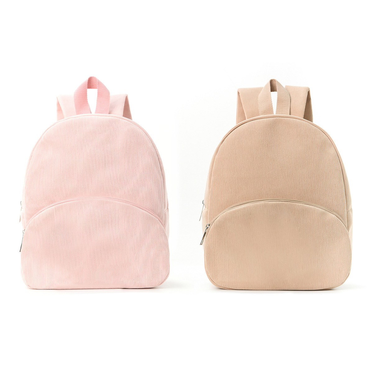 飞泓跨境新品灯芯绒双肩包学生休闲卡通书包大容量高颜值可爱背包