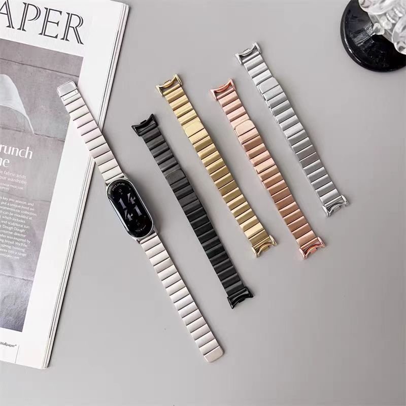 Suitable for Xiaomi Mi Band 9 Watch with One Bead Piece with Magnet Xiaomi Mi 8 Bracelet Women's Magnetic Nfc Watch Strap