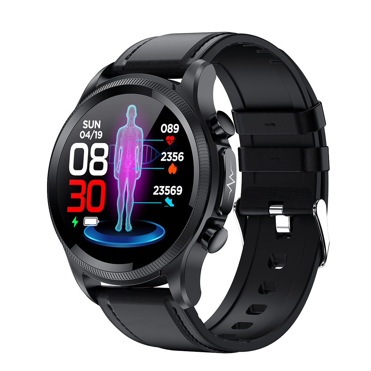 New E400 Smart Watch ECG Monitoring Non-invasive Blood Glucose ECG + PPG Real-time Body Temperature Heart Rate Blood Pressure Blood Oxygen