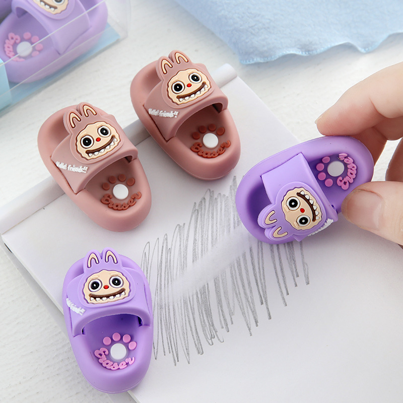 Tela creativa zapatillas de tela borradora lápiz borradora divertida estudiantes aprendiendo papelería suministros