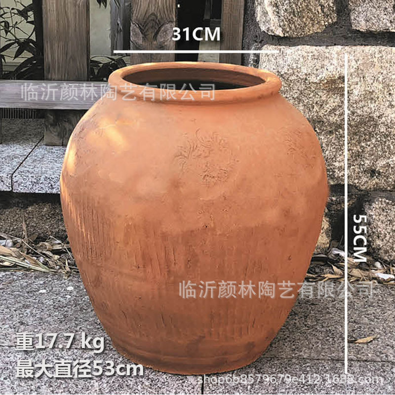 Cerámica maceta de cerámica de comercio exterior maceta de cerámica de alta calidad maceta de cerámica gruesa maceta de flores horticultura comestibles Red Devon estilo europeo rural