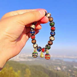 香灰琉璃手串手链女吞金兽多宝佛珠文玩饰品寺庙文创直播手饰批發