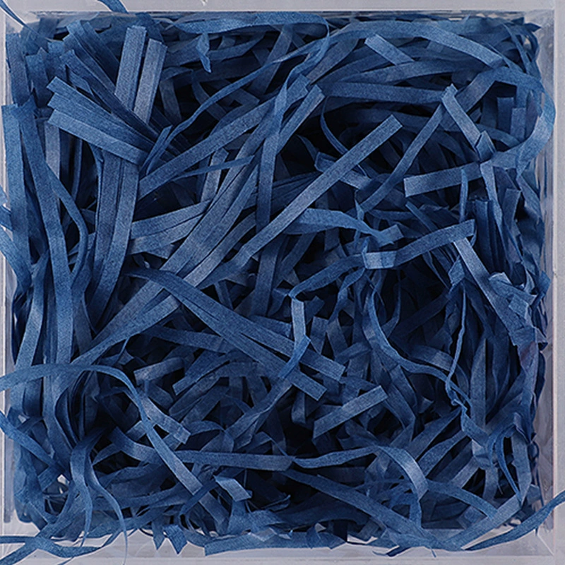 Фабричная продажа коробка подарочная из хлопка бумажной крошки (crushed paper silk) и травяной стебель из шелковой ткани, пасхальная-fold заполнение бумажными волокнами 20 грамм