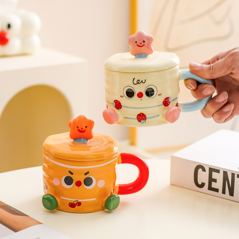 Muñeca creativa encantadora taza de cerámica taza de agua taza de regalo taza de café taza de leche taza de desayuno taza