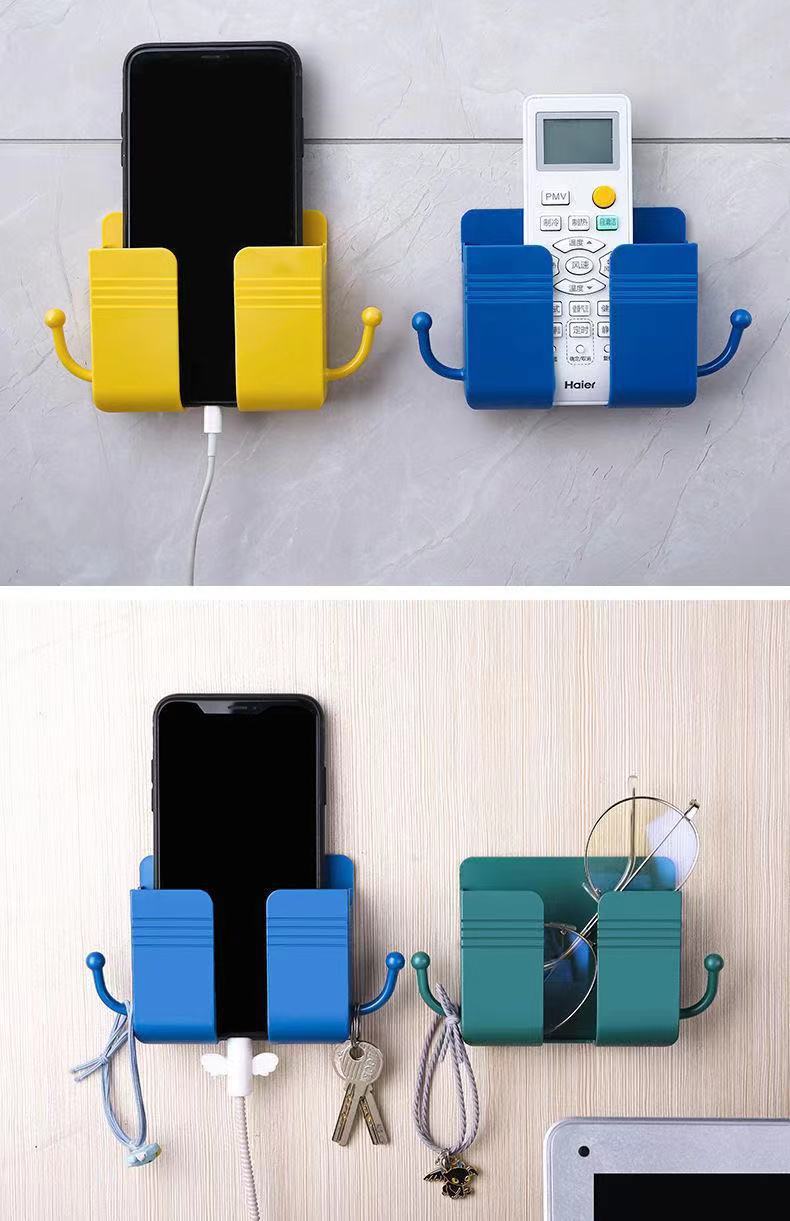 收纳架 自行车手机支架 粘钩 无痕粘钩 手机支架车用 手机支架 车载 塑料收纳盒 懒人支架