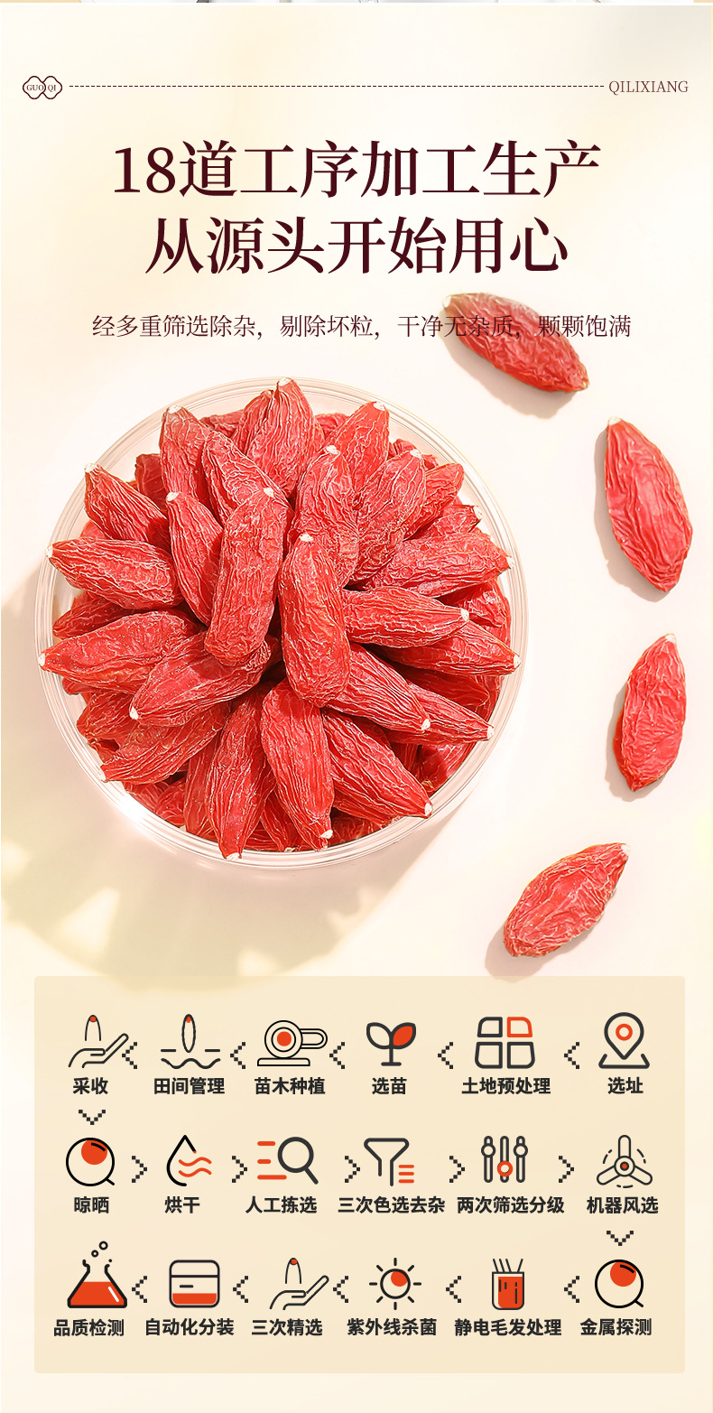 Premium Ningxia Goji Berry Gift Box 15 Jars 300g Ready to Eat First Harvest Wolfberry preparation
