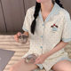 Milk department sweet girl wind party puppy pajamas female summer can wear cartoon short sleeve home clothes two-piece wholesale