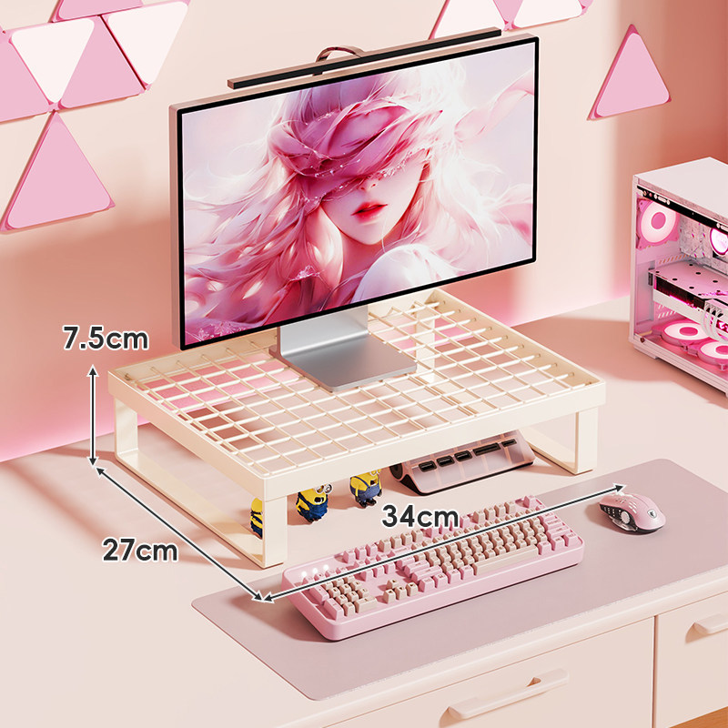 Soporte Elevador de Monitor Multifuncional con Cajón para Escritorio