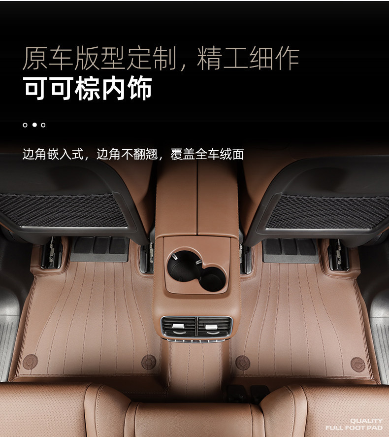 Suitable for Mercedes-Benz CES-class GLSABC vehicles, original car color Nappa leather 360 soft wrap full surround floor mats, custom-made
