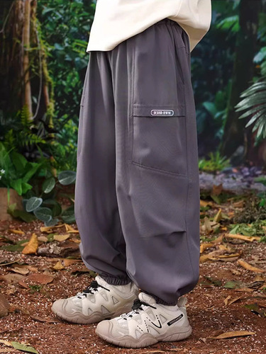 Children's Ice Silk Mosquito-Proof Casual Pants Summer 2025 New Kids Quick-Dry Sport Long Pants Big Kids Summer Outfit Boys