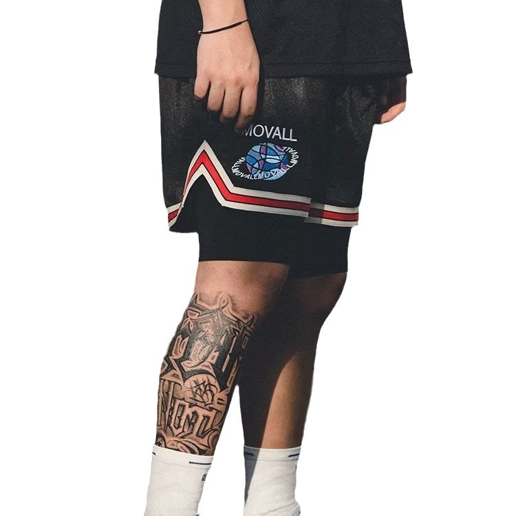 Pantalones cortos casuales de verano, marca de moda para hombres, estilo explosivo, tendencia casual suelta, pantalones de uso exterior, pantalones de cinco puntos coreanos de todo fósforo